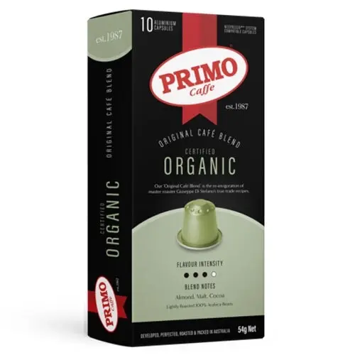 6x10pc Primo Caffe Organic 54g Coffee Capsule/Pod Compatible w/Nespresso Machine