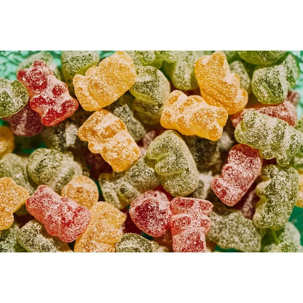 12pk Funday Vegan Sour Mixed Fruit Flavoured Gummy Lolly/Candy Chews Bears 600g