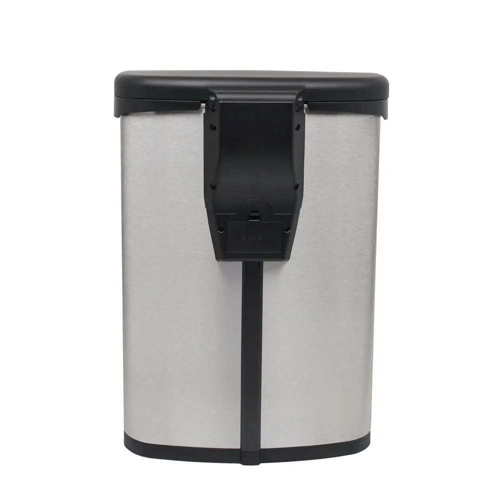 White Magic 20L Smart Bin Toe Tap Rubbish Can Foot Pedal Trash Container Silver