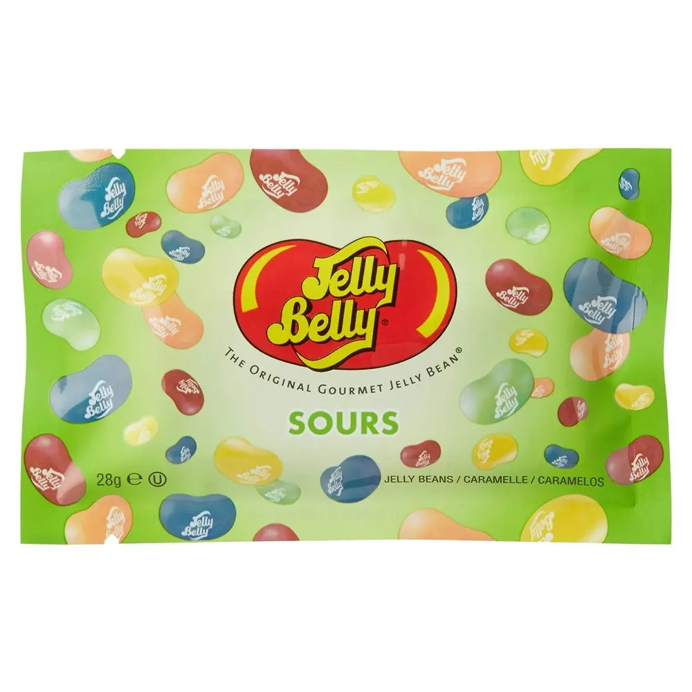 30pc Jelly Belly 28g Sours Jelly Beans Pouch Chewy Confectionery Sweets Candy