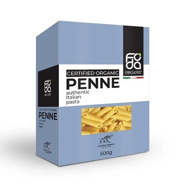 12pc Foda 500g Organic Italian Penne Vegan Pasta Noodles Dairy/Salt/Nut Free