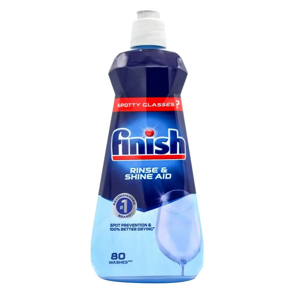 4x Finish Rinse & Shine Aid Drying Liquid Prevents Water Spots Dishwashing 400ml