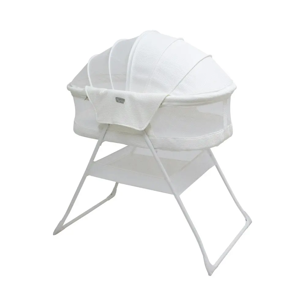 Valco Baby White Standing Rico Bassinet Fully Enclosed for Baby/Infant/Newborn