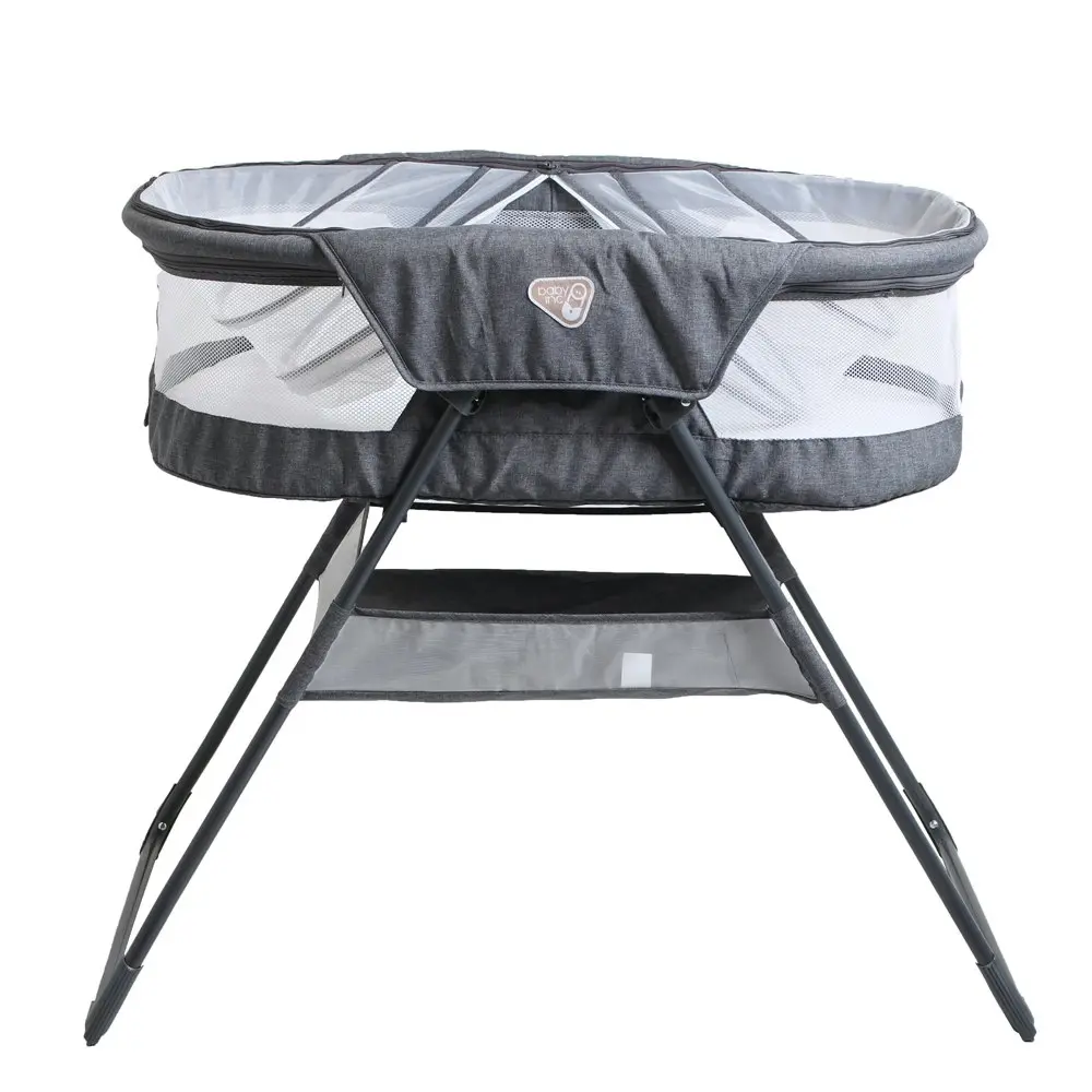 Baby Inc Foldable/Portable Newborn/Infant Sonno Bassinet Bedding w/Bag Silver Bi