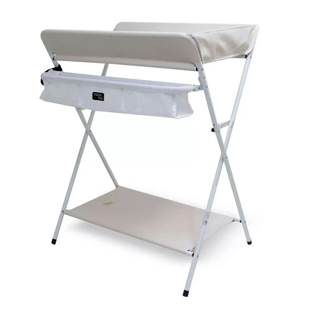 Valco Baby Pax Plus 77cm Changing Table w/ Storage Shelf/Harness/Mat 0m+ Ivory