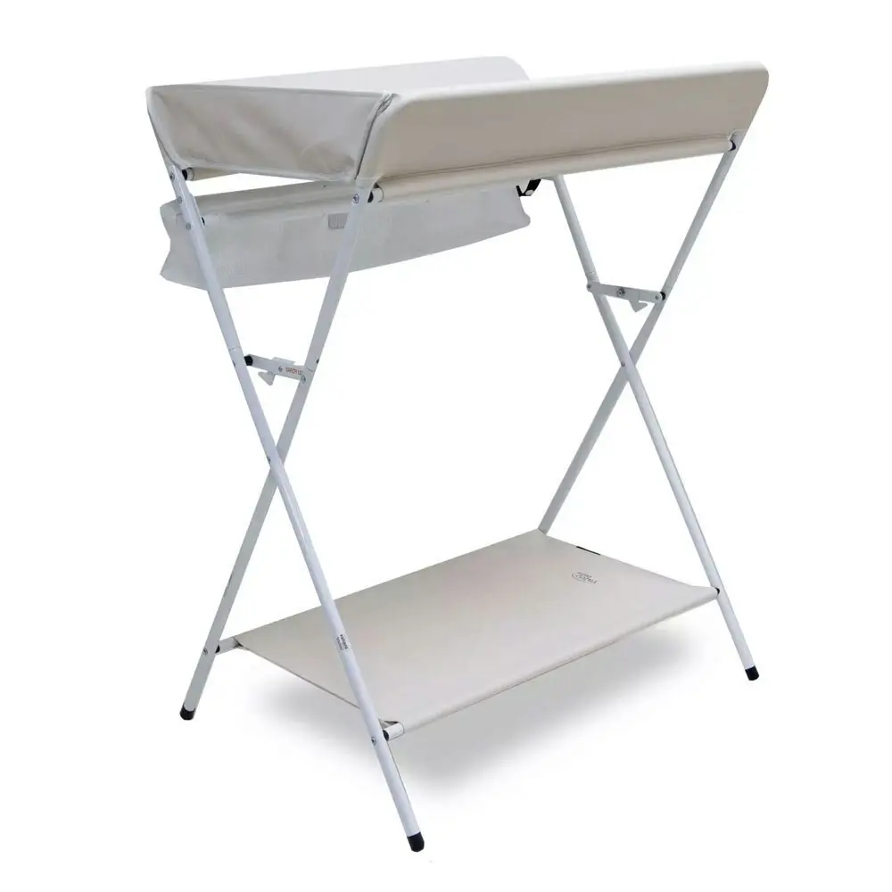 Valco Baby Pax Plus 77cm Changing Table w/ Storage Shelf/Harness/Mat 0m+ Ivory