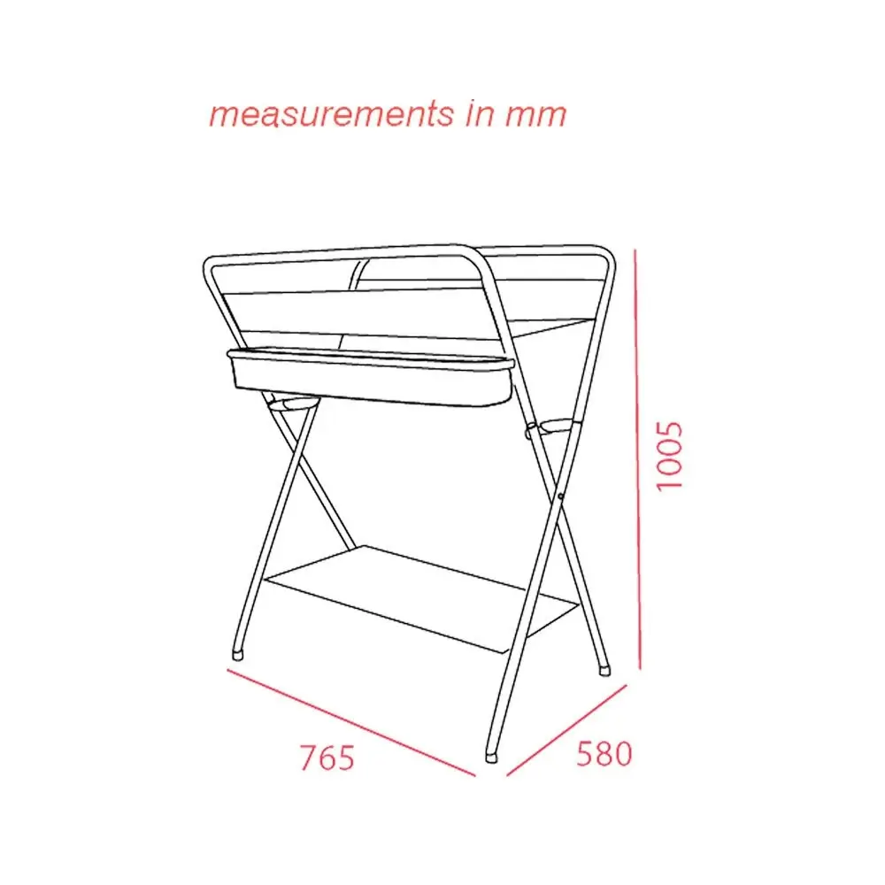 Valco Baby Pax Plus 77cm Changing Table w/ Storage Shelf/Harness/Mat 0m+ Ivory