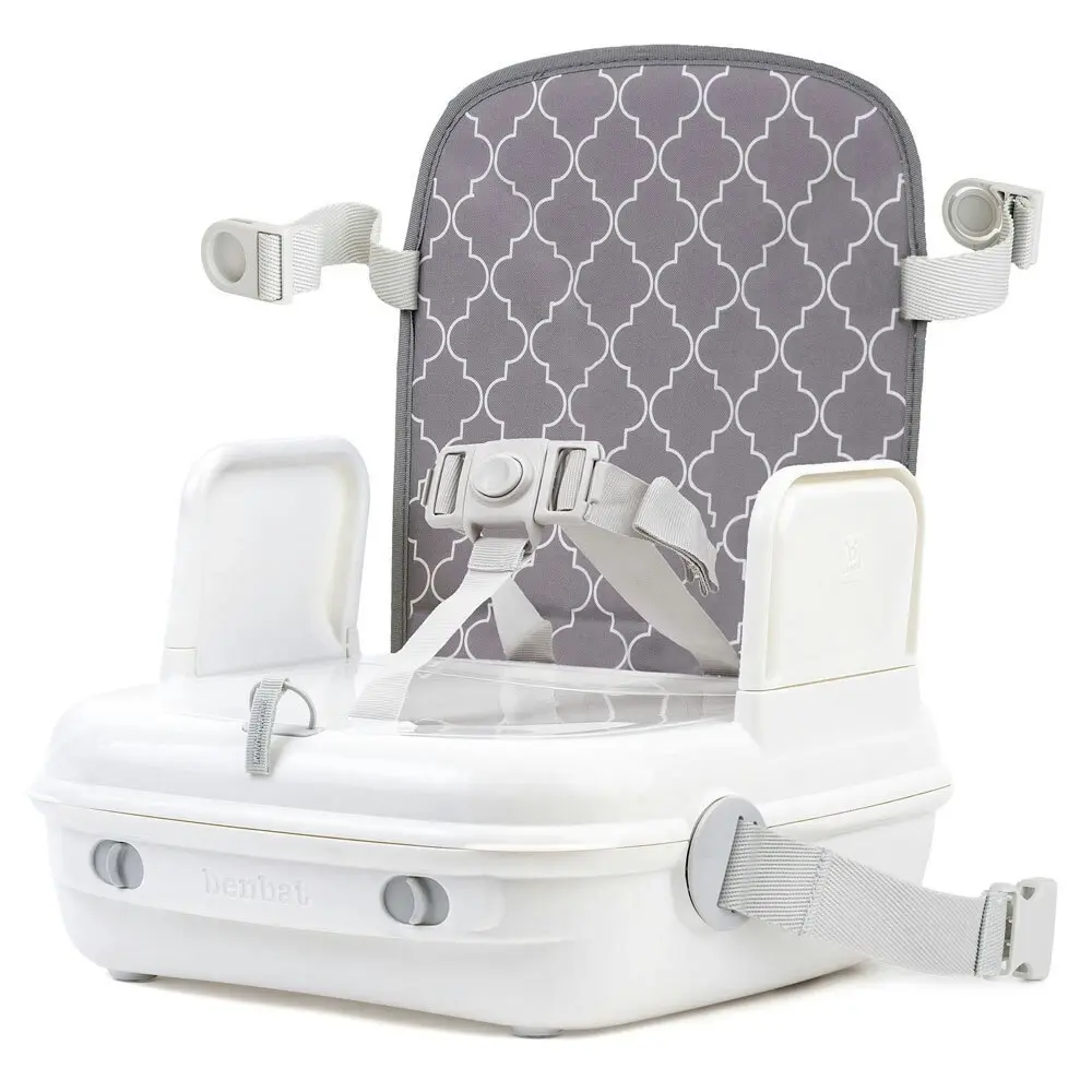 2x Benbat YummiGo 2 in 1 Feed & Go Booster/Storage Case Baby/Kids High Chair GRY