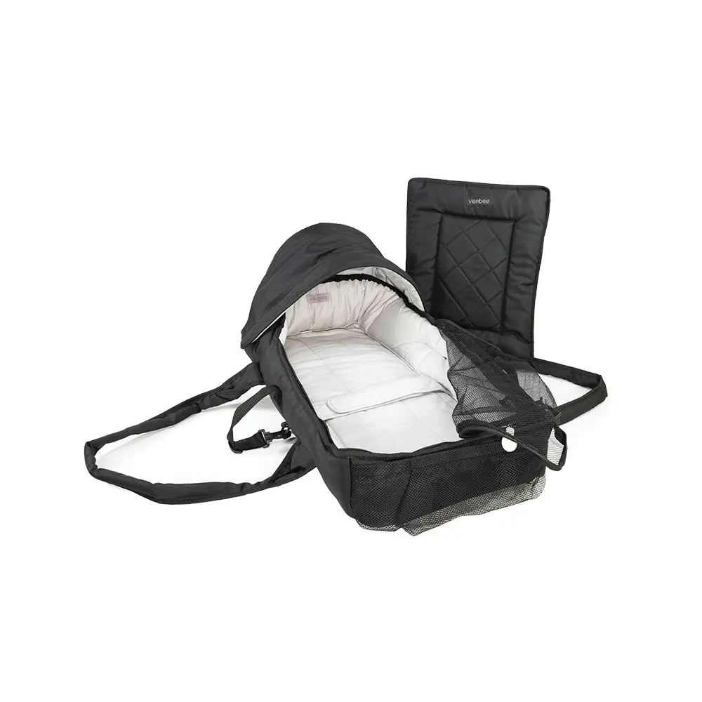 Vee Bee Black Walkabout Infant/Baby/Newborn Cocoon Bassinet/Carrier/Portable