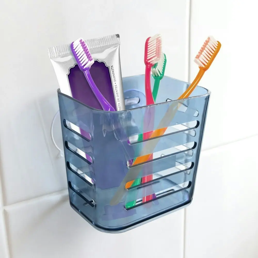 4x Boxsweden Bathroom Basket 10.5cm w/ Suction Shower Bathroom Organiser Asst.