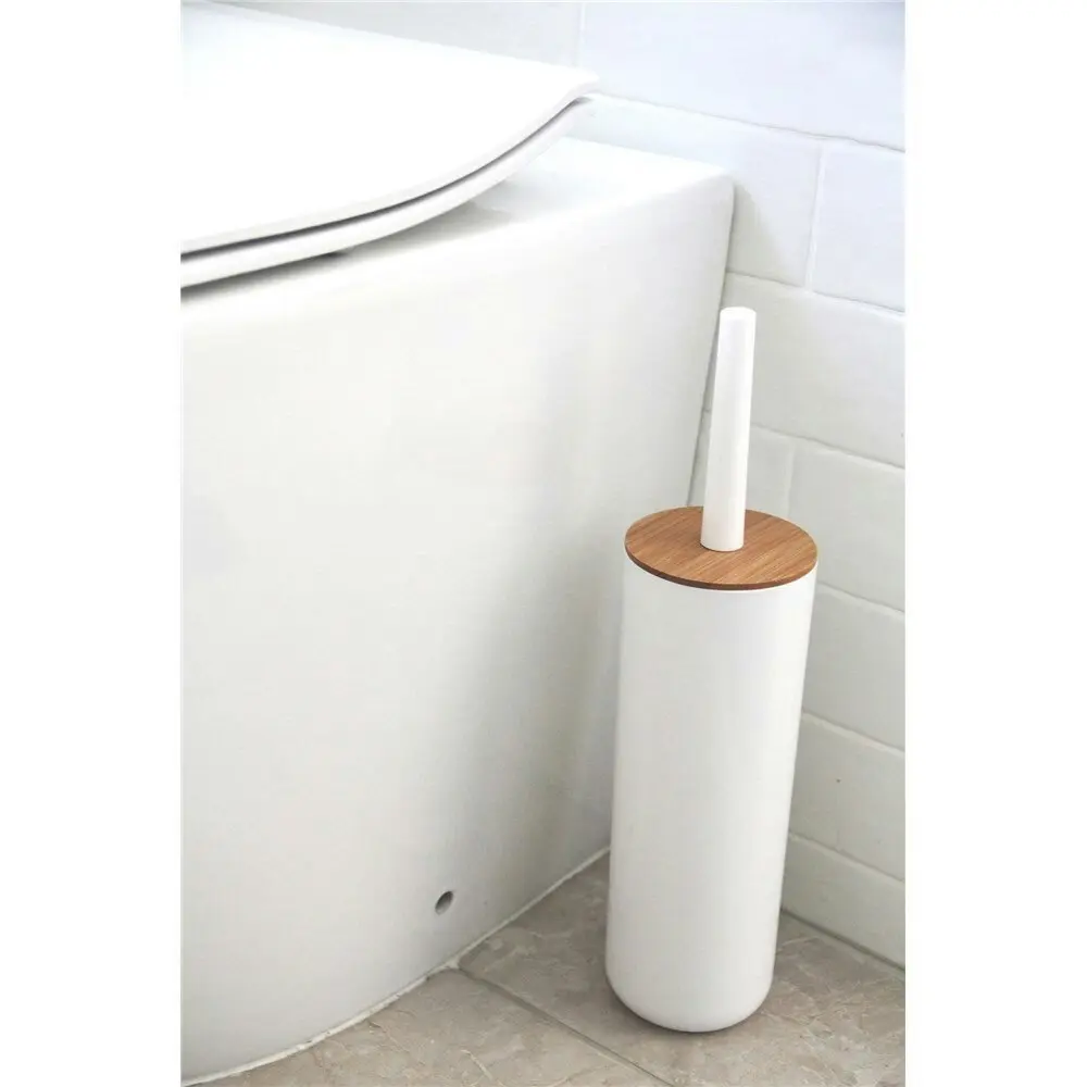 Butlers 37cm Toilet Brush & Holder White/Bamboo Bathroom/Home Cleaning/Hygiene