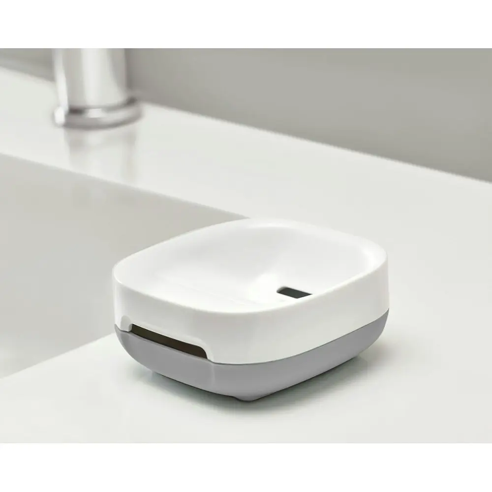 Joseph Joseph Easystore Slim Compact Soap Dish Bathroom Sink Storage w/Drain GY