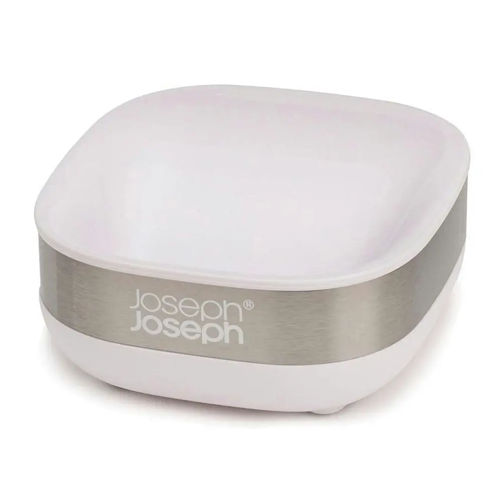 Joseph Joseph Slim Steel Compact Soap Dish Storage/Holder Container Tray White