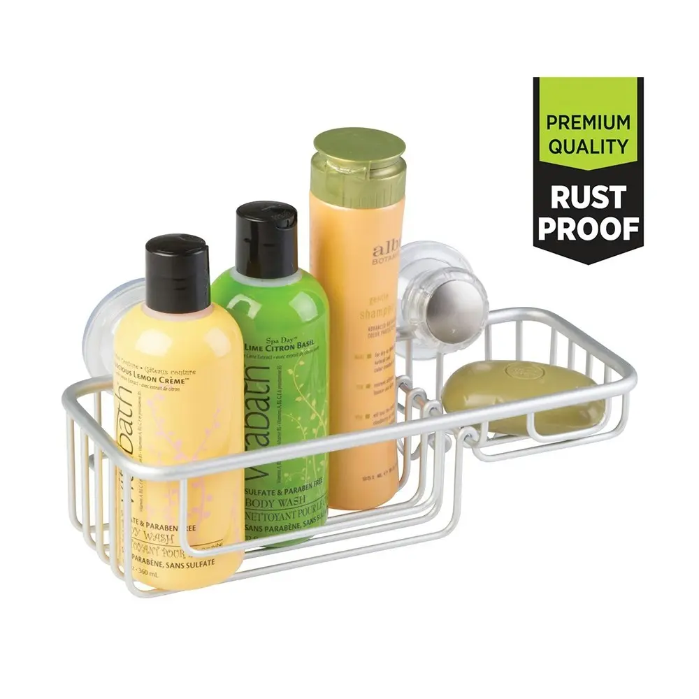 Idesign Metro Aluminium Combo Bathroom/Shower Suction Basket Storage Caddy 29cm