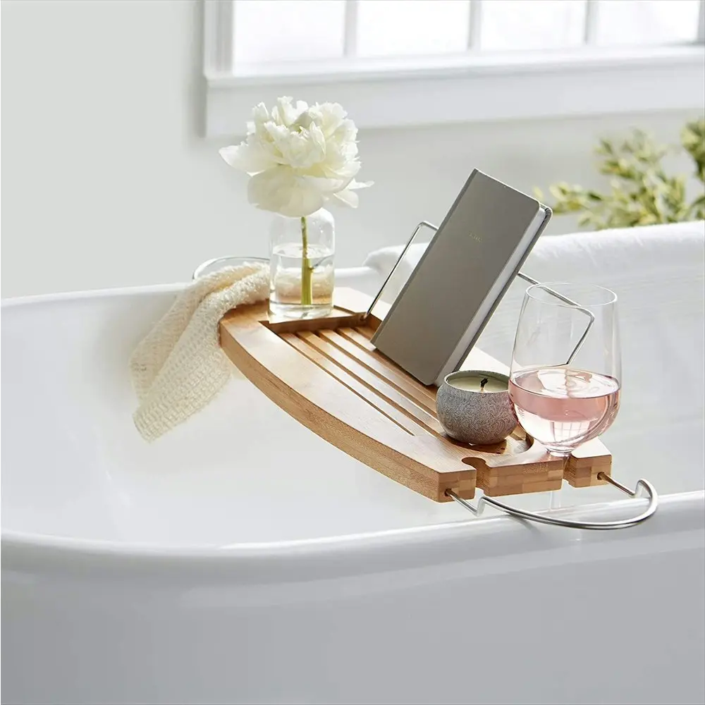 Umbra Tranquil Hanging Bathtub Caddy/Storage w/Built In Hook Natural 49x20.5x2cm