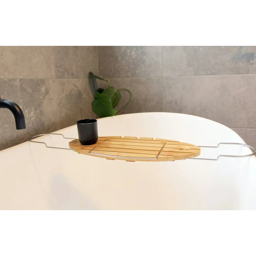 Umbra Helen Bathtub/Bathroom Storage Caddy Natural w/Hooks/Soap Dish 49x21x2cm