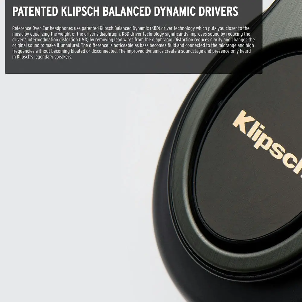 Klipsch Reference Over Ear Headphones/Headset w/Mic for iPhone/iPod/iPad Black