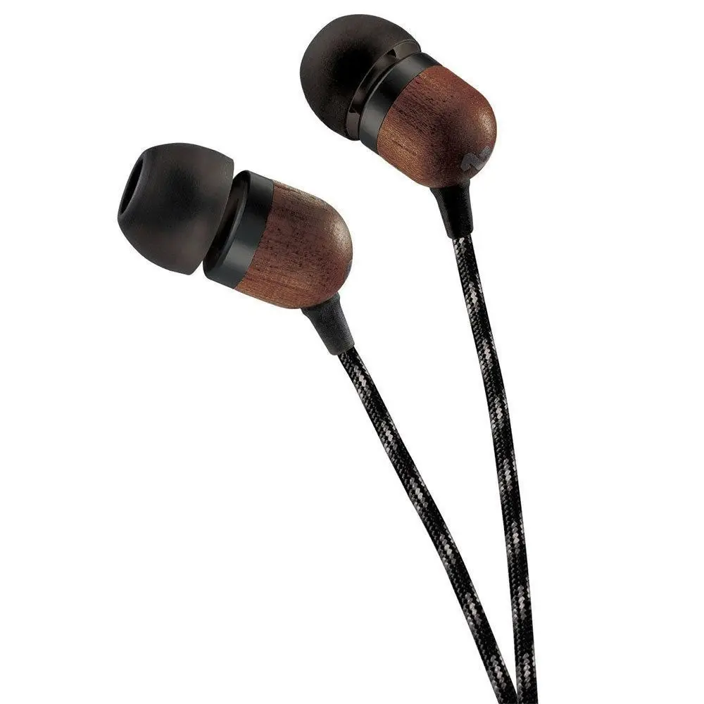 House of Marley EM-JE041-SB Smile Jamaica Wood In-Ear Headset Earphones w/Mic