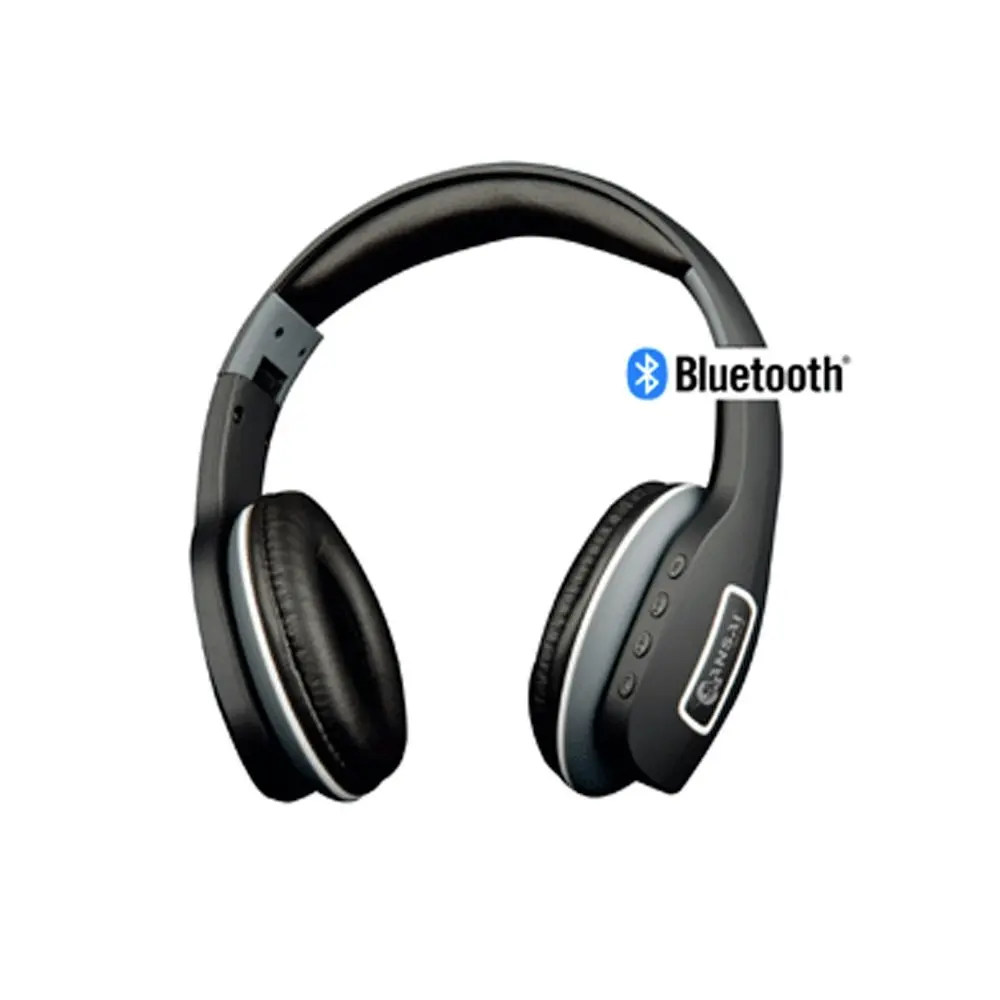 Sansai Bluetooth Stereo Headphones Foldable/Adjustable/Wireless w Controls Black