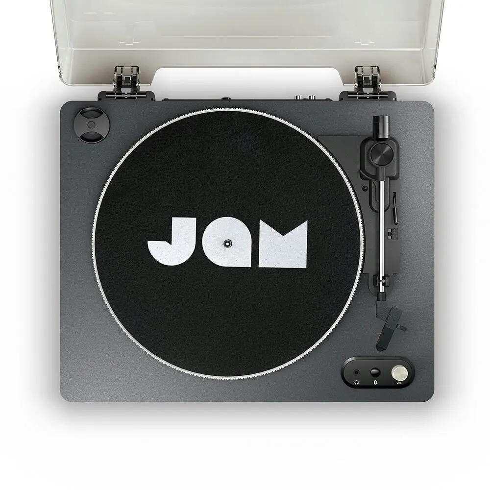 Jam Spun Out Wireless Bluetooth Turntable Vinyl Record Player 33/45/78 RPM Black