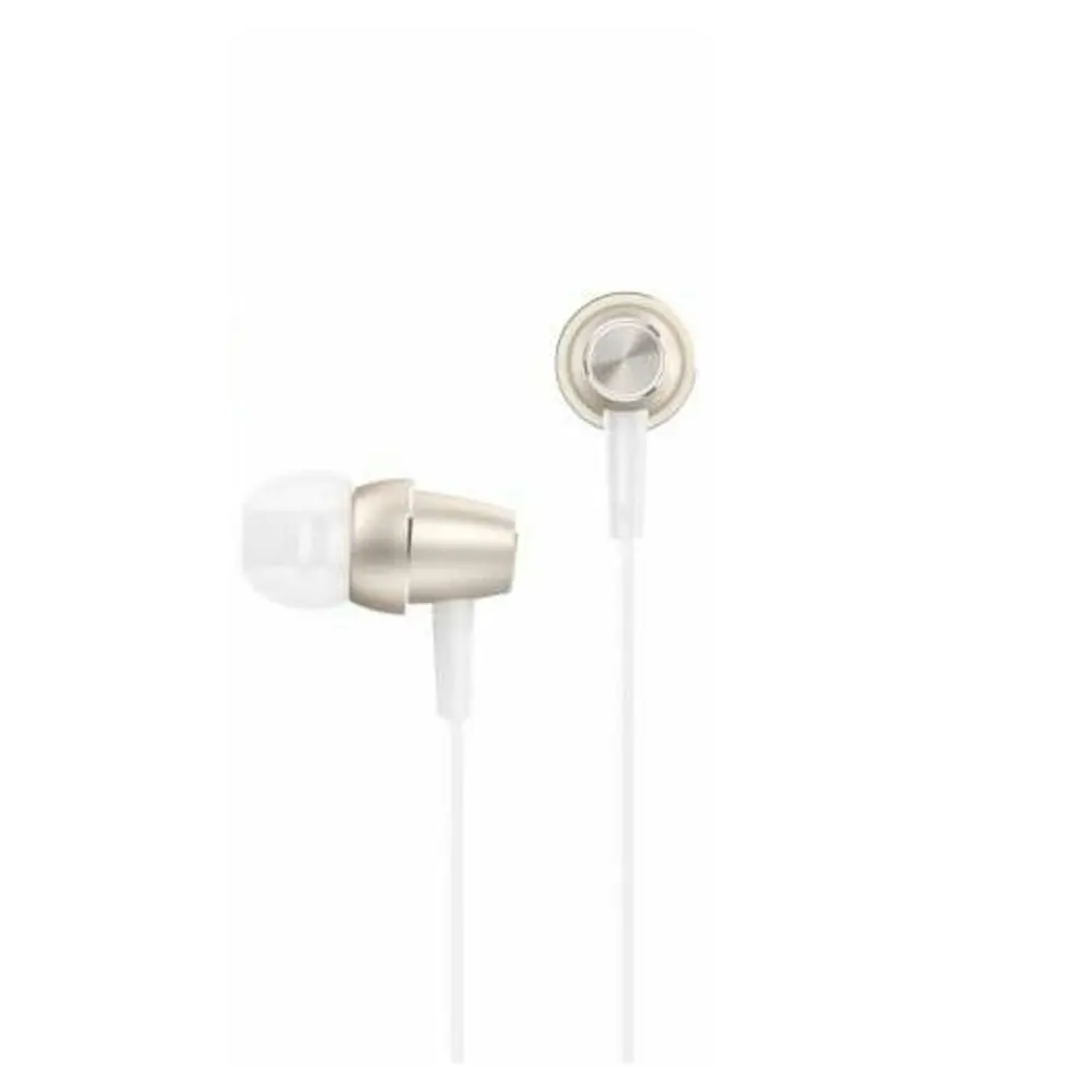 Xipin 3.5mm In-Ear Metal Earphone 1.2m Headphone w/Mic/Slide Volume Control Gold