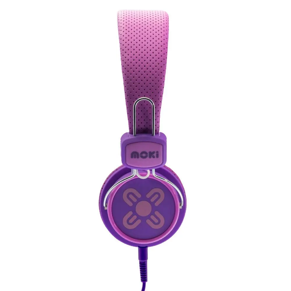 Moki Kid Safe Volume Limited Headphones Over Ear Cup Headband Kids 3y+ Pink/PP