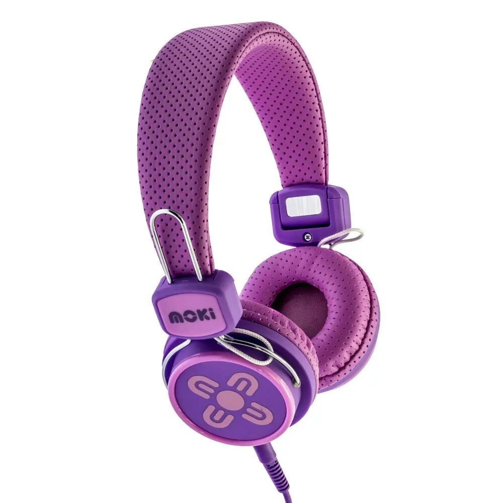 2PK Moki Kid Safe Volume Limited Headphones Over Ear Cup Headband Kids 3y+ PK/PP