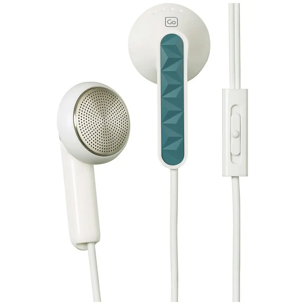 Go Travel Volume Control Stereo In-Ear Earphones 3.5mm Jack for Phones Assorted