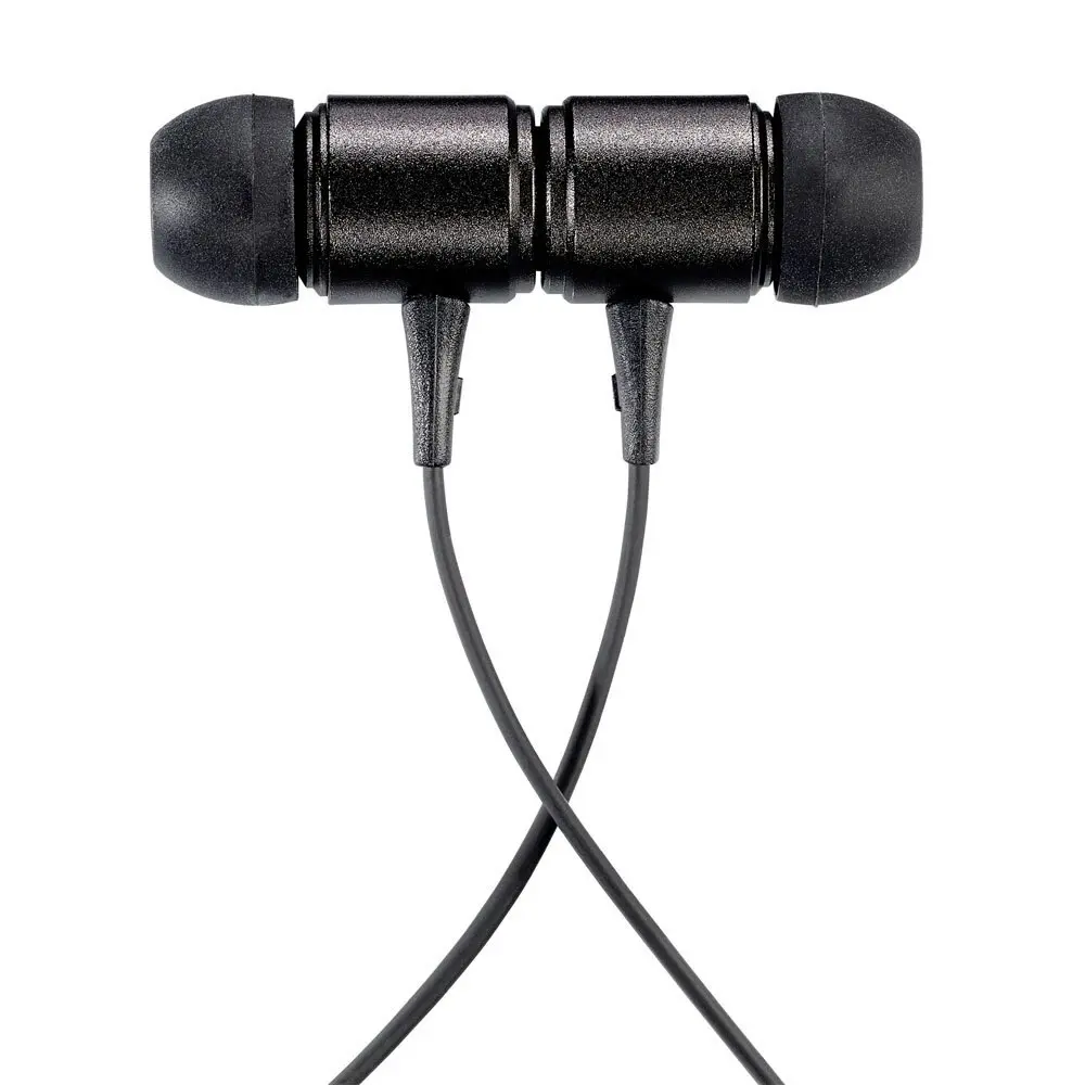 Go Travel Lock & Wear Wired Magnetic In-Ear Earphones 3.5mm w/ In-Line Mic Black