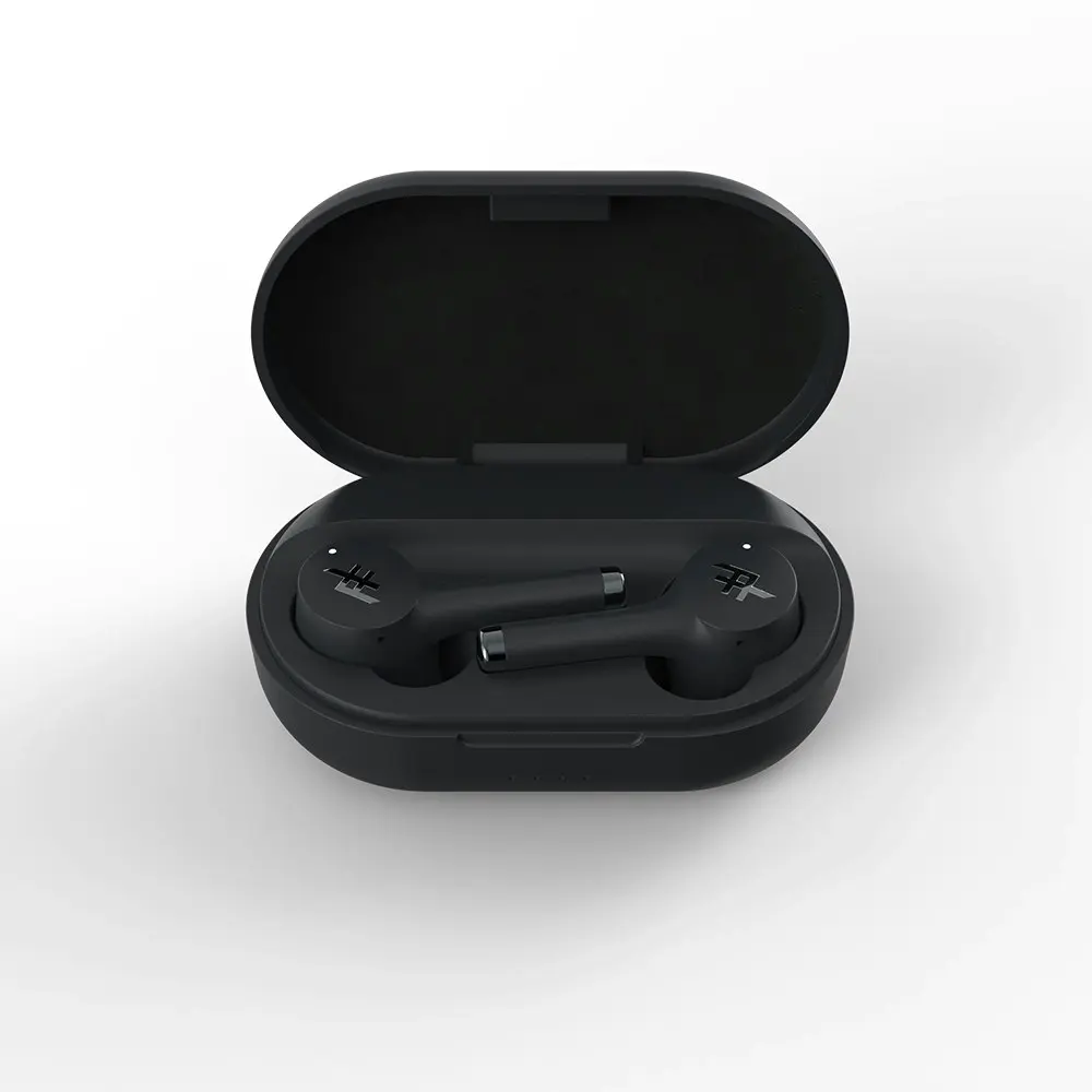 iFrogz Black Airtime Pro Wireless Bluetooth Stem Earbuds w/Charging Case/Mic