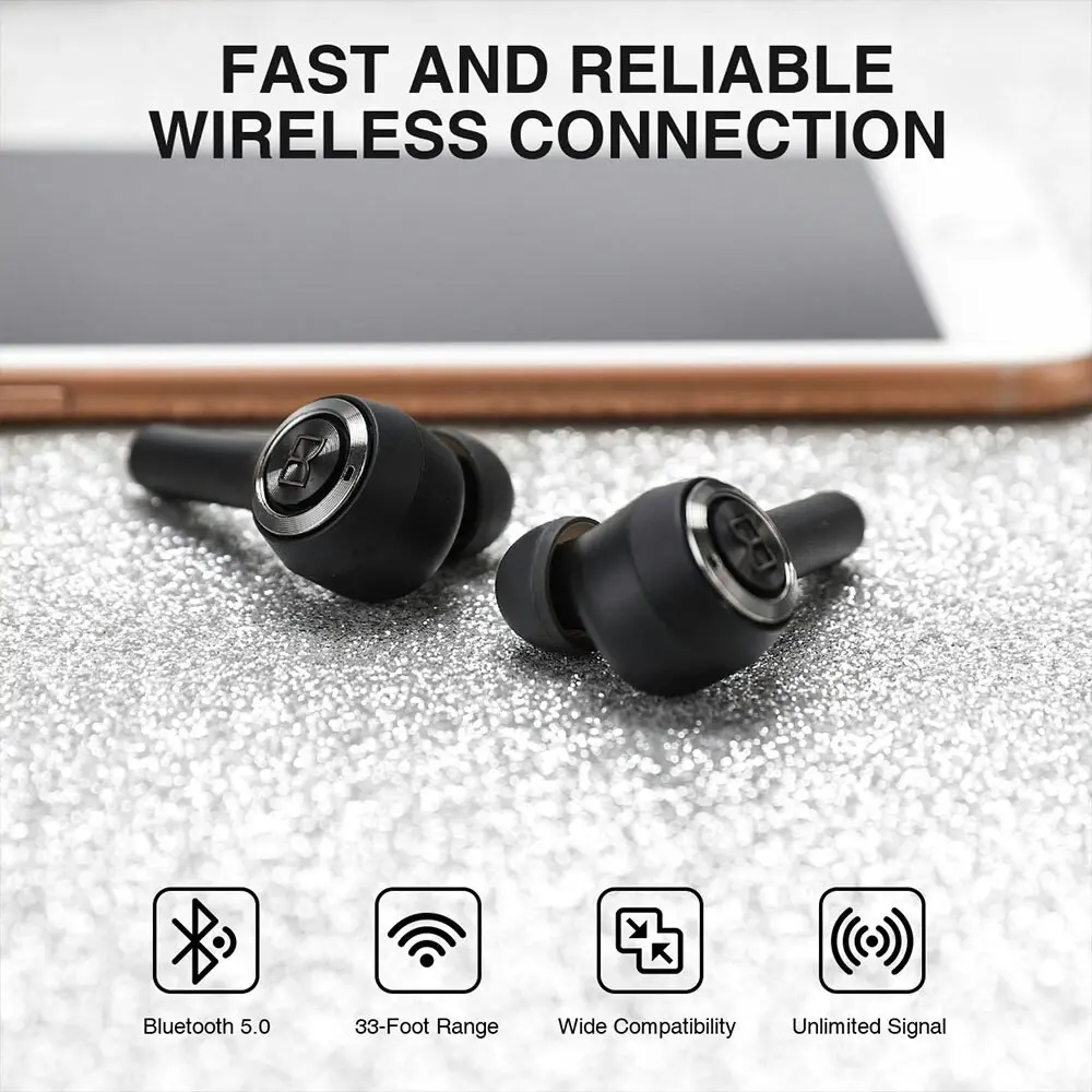 Monster Bluetooth Achieve 102 Airlinks Wireless In-Ear Earphones w/ Mic/IPX5 BLK