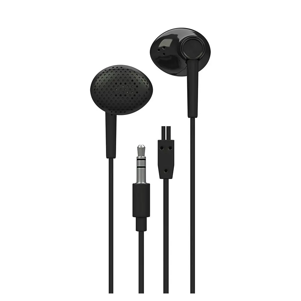 Liquid Ears Everyday Earphones In-Ear Earbuds/Headphones w/ 3.5mm Jack Black