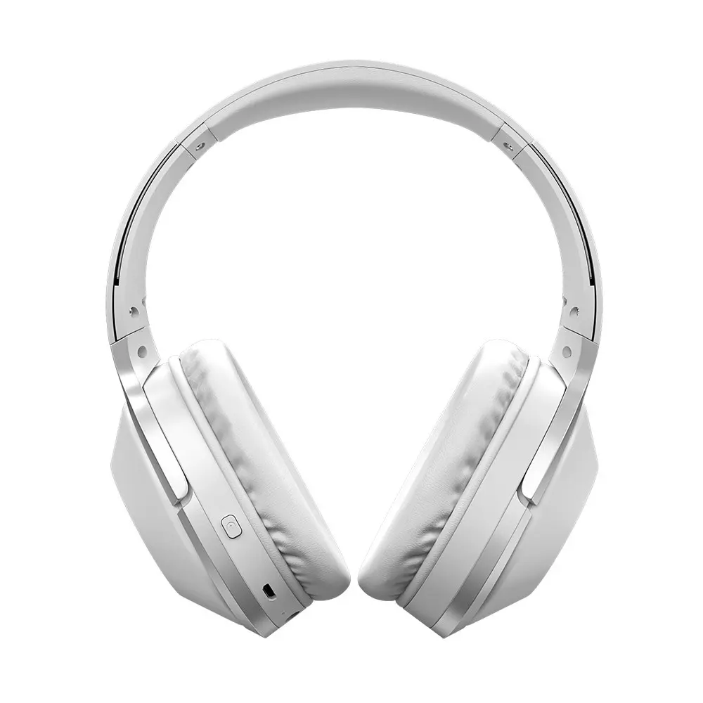 Liquid Ears Wireless/Bluetooth Over-Ear Foldable Headphones w/Built-In Mic White