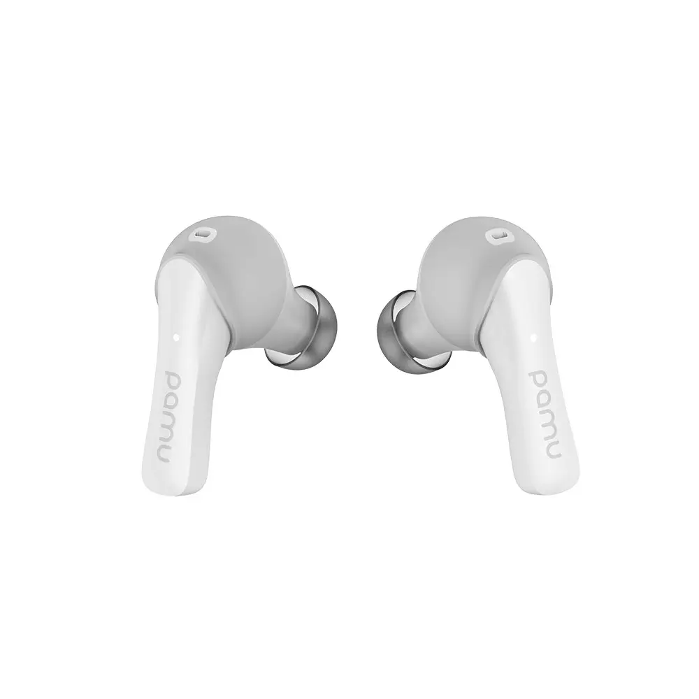 Pamu Slide TWS Bluetooth 5.0 IPX6 Wireless Earphones/Earbuds 60h Play w/Case WHT