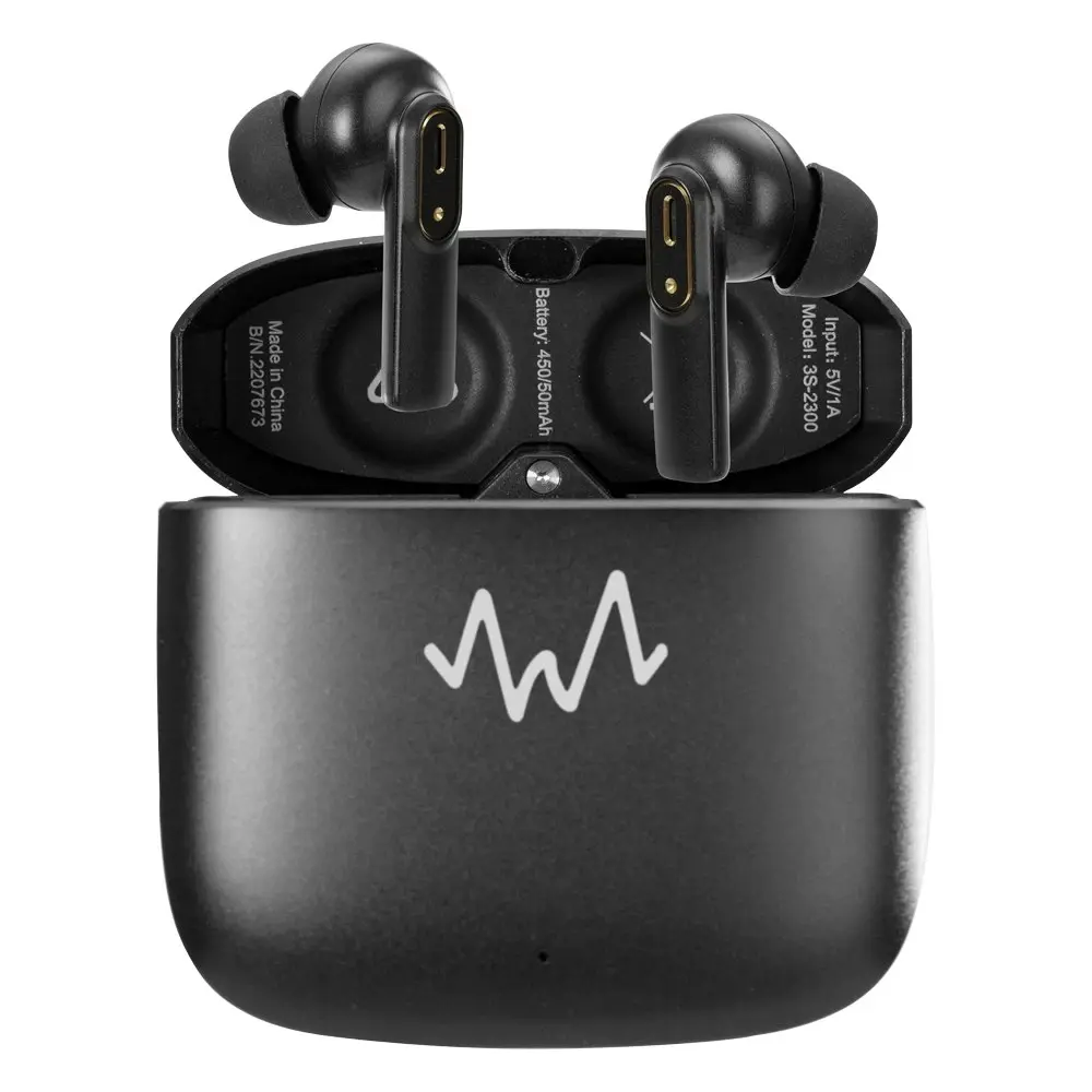 Wave Audio ENC Immersive Pro True Wireless Earbuds BT Earphones For Phones Black