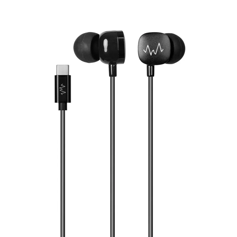 Wave Corded Earphones USB-C For Android Devices w/ Noise Reduction Microphone