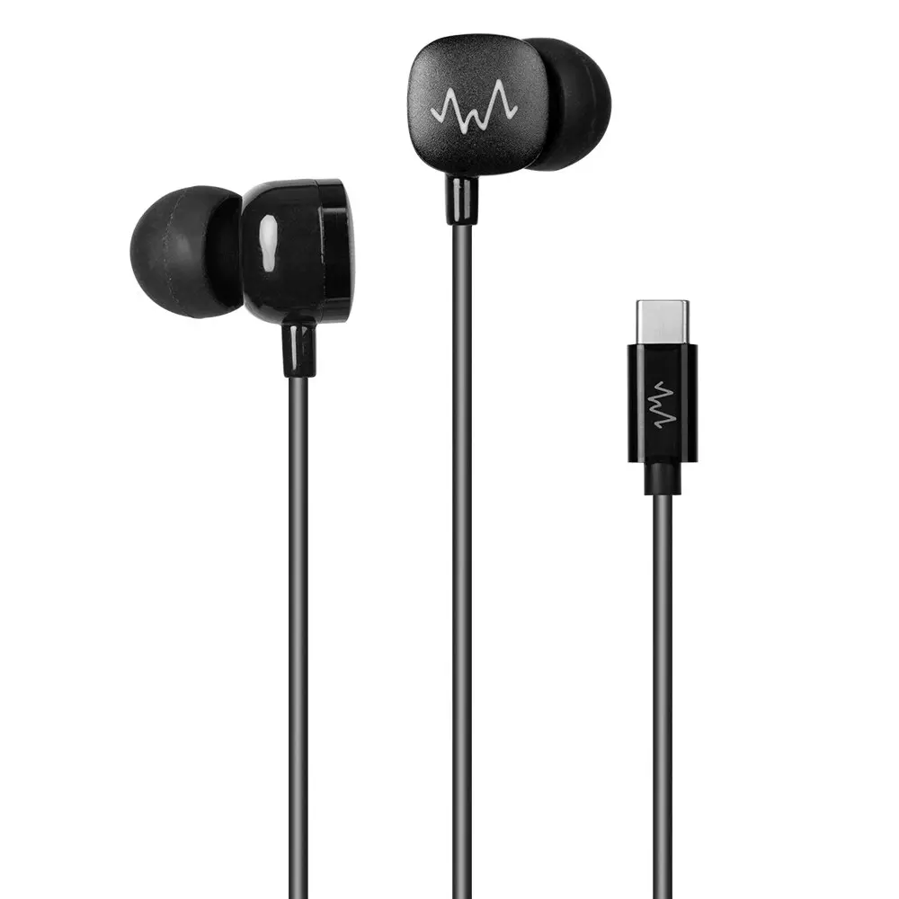 Wave Corded Earphones USB-C For Android Devices w/ Noise Reduction Microphone