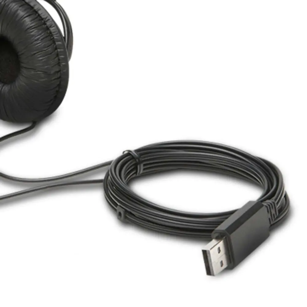 Kensington USB-A Headphones Over-Ear Padded Headset For Laptop/PC Computer Black