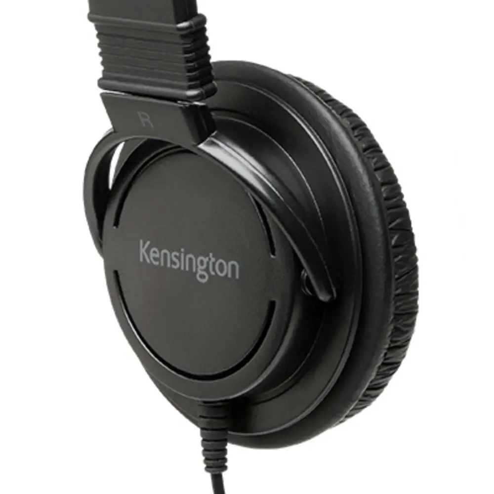 Kensington USB-A Headphones Over-Ear Padded Headset For Laptop/PC Computer Black