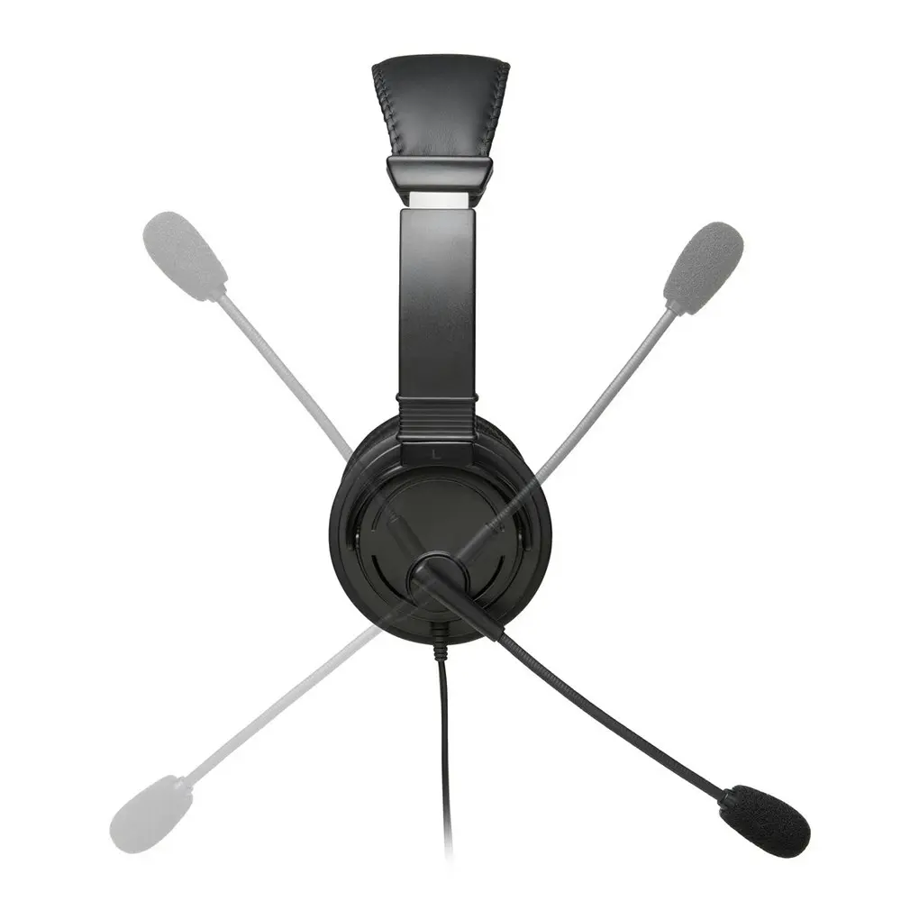 Kensington Hi-Fi 3.5mm Over-Ear Headphones w/ Mic For Laptop/Computer PC Black