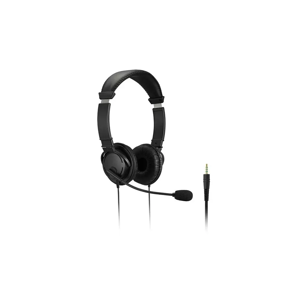 Kensington Hi-Fi Headphones Over-Ear Gaming Headset w/ Boom Mic/Volume Black