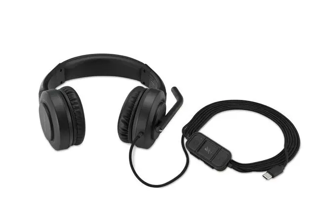 Kensington H1000 USB-C Headset Wired On-Ear Headphones For Laptop/Notebook Black