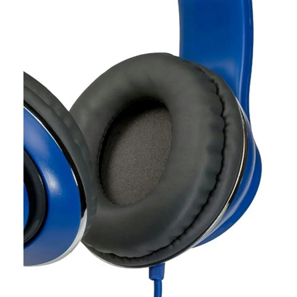 Verbatim Class Over-Ear Gaming/Multimedia/Music Headphones w/Mic/3.5mm AUX Blue