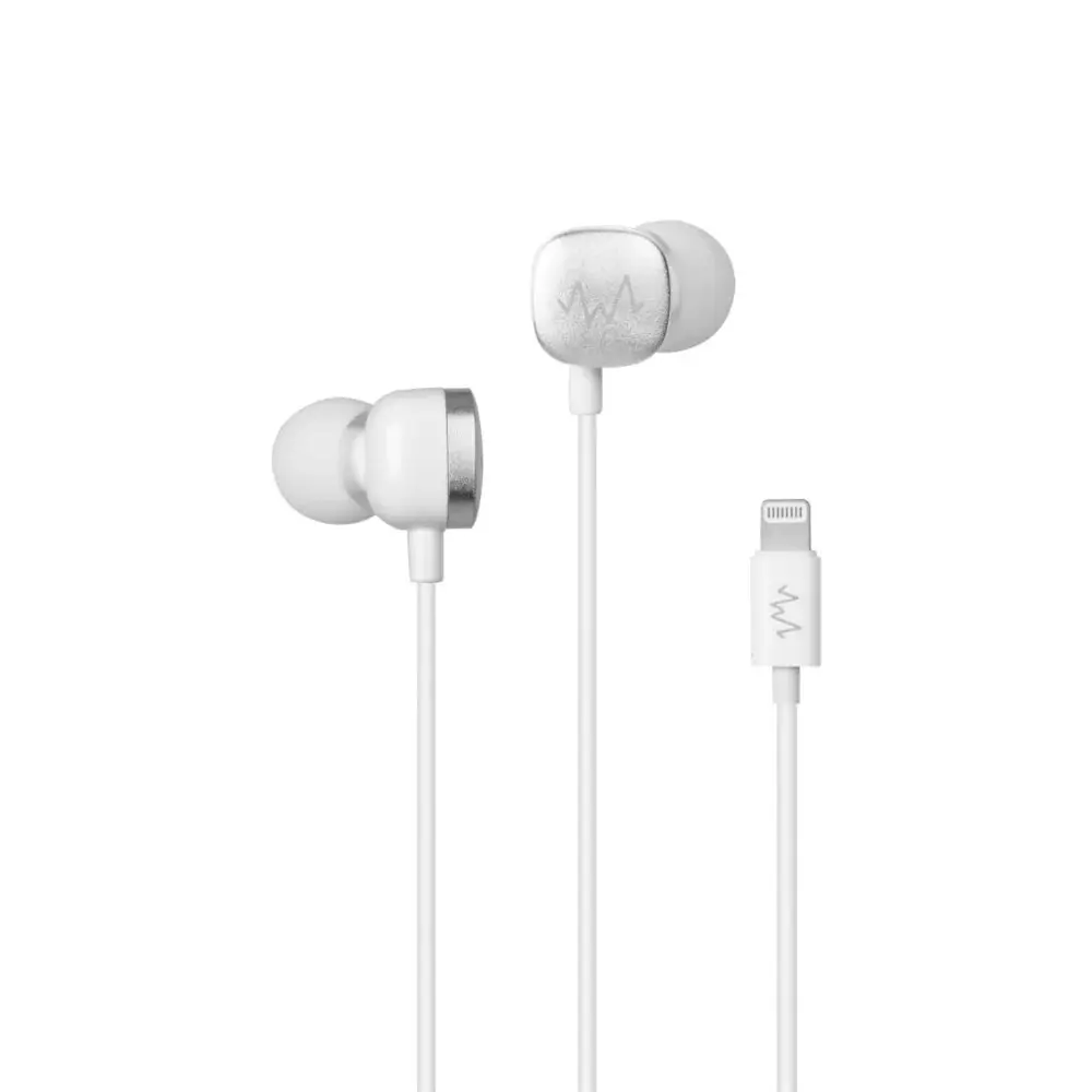 Wave Corded In-Ear Headphones/Earphones For Apple iPhone 14 Pro Max/iPad White