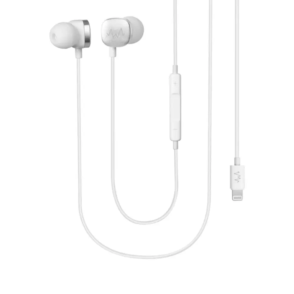 Wave Corded In-Ear Headphones/Earphones For Apple iPhone 14 Pro Max/iPad White