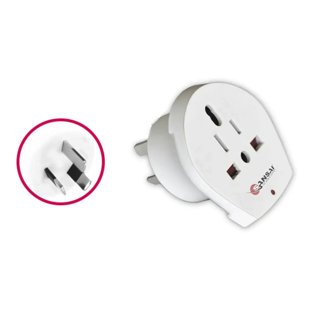 Sansai Universal Travel Power Adapter Outlet UK US CA EU Sockets to AU/NZ Plug