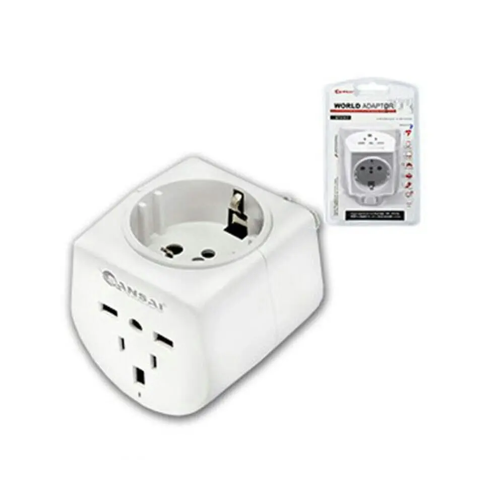 Sansai Universal Travel Power Adapter UK/USA/Europe/Asia/ Sockets to AU/NZ Plug