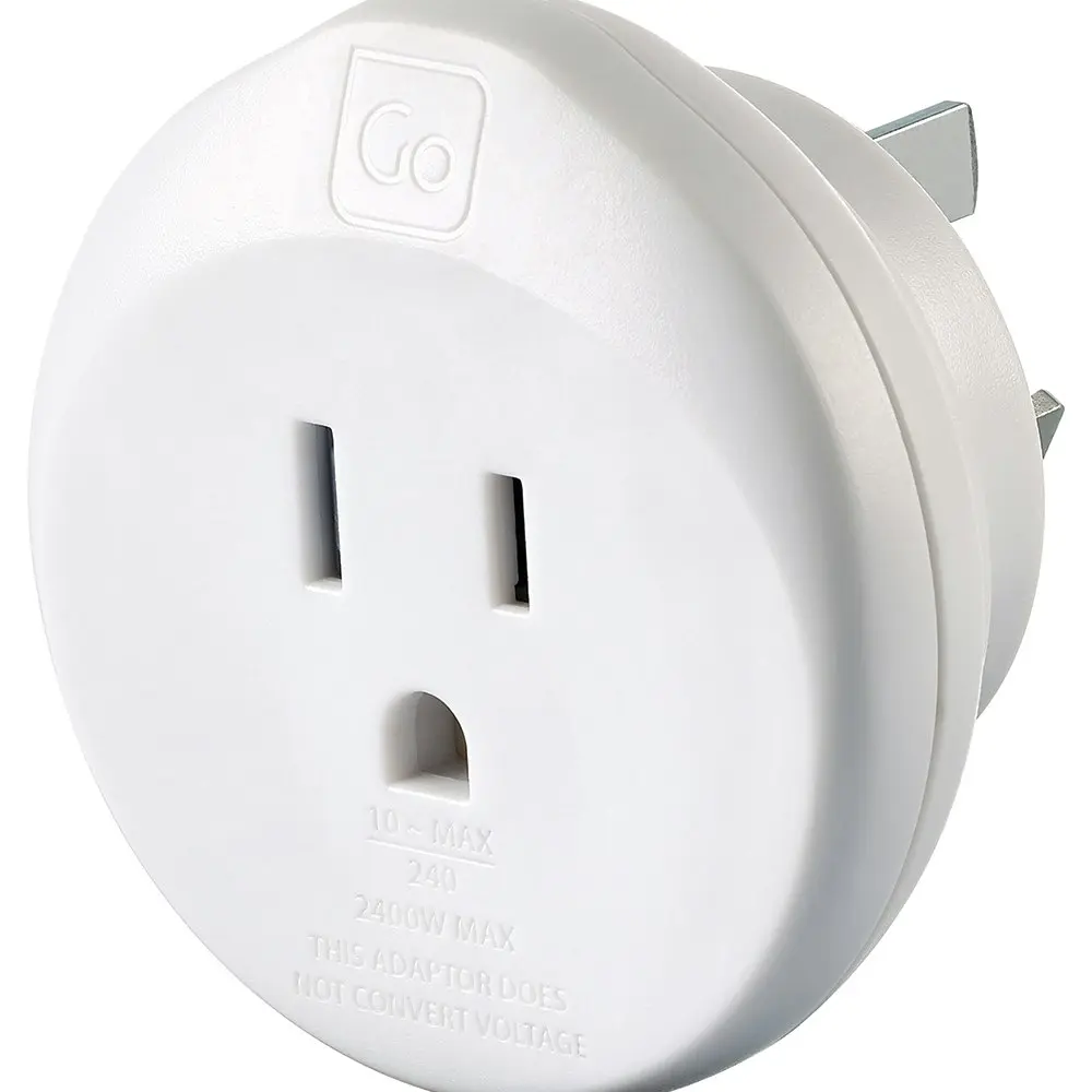 Go Travel USA To AU/NZ/CHINA Adapter 3 Pin Wall Power Outlet Plug Socket