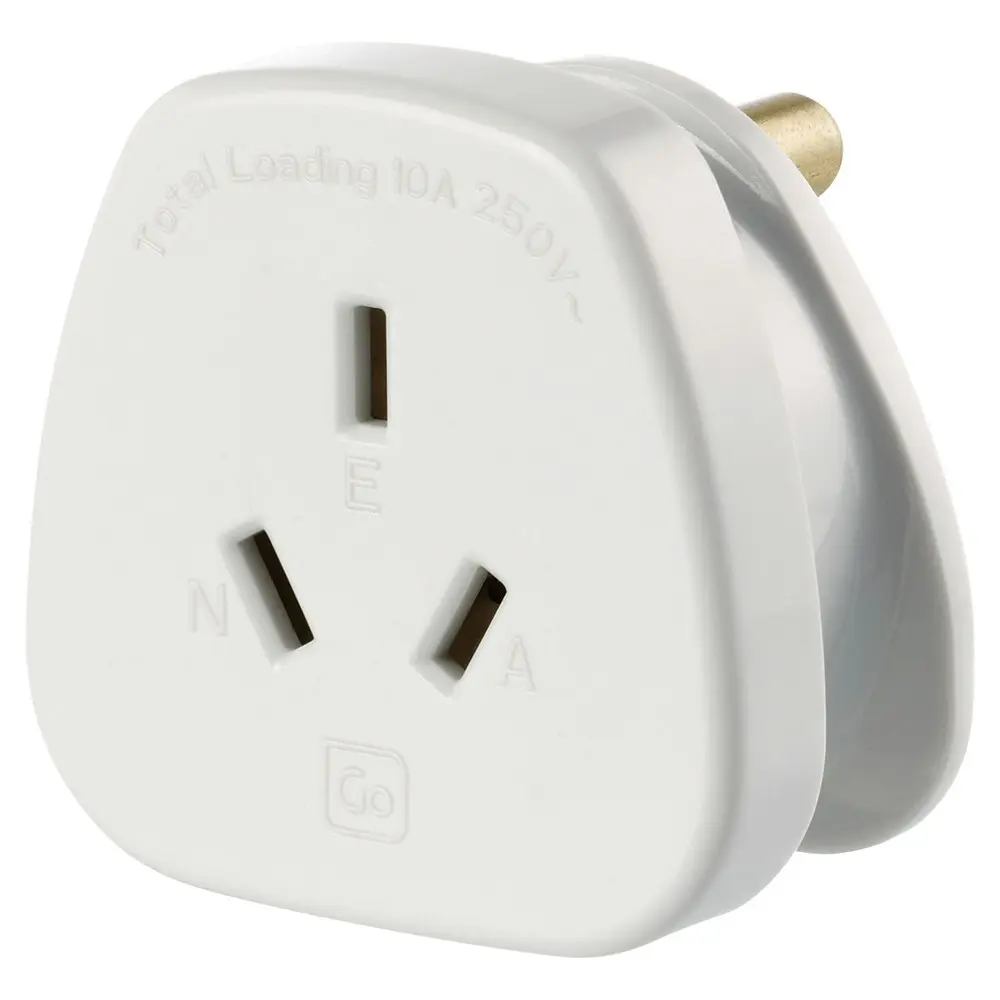 Go Travel AU/NZ/CHINA To INDIA Adapter 3 Pin Wall Power Plug Outlet Socket