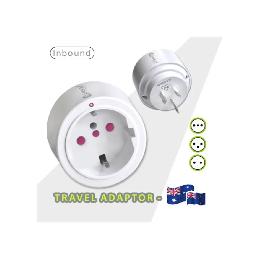 Sansai STV-019 Travel Adaptor Europe Asia Italy to AU NZ Power Plug Outlet White